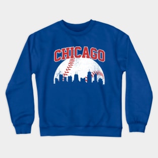 Vintage Chicago Skyline City Gameday Retro Vintage USA Crewneck Sweatshirt